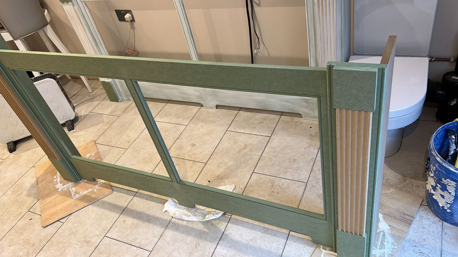 Decorative frame before finishing